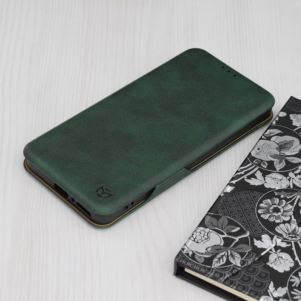 Kuori Xiaomi Redmi Note 13 4G:lle, Techsuit, Safe Wallet Plus, Vihreä