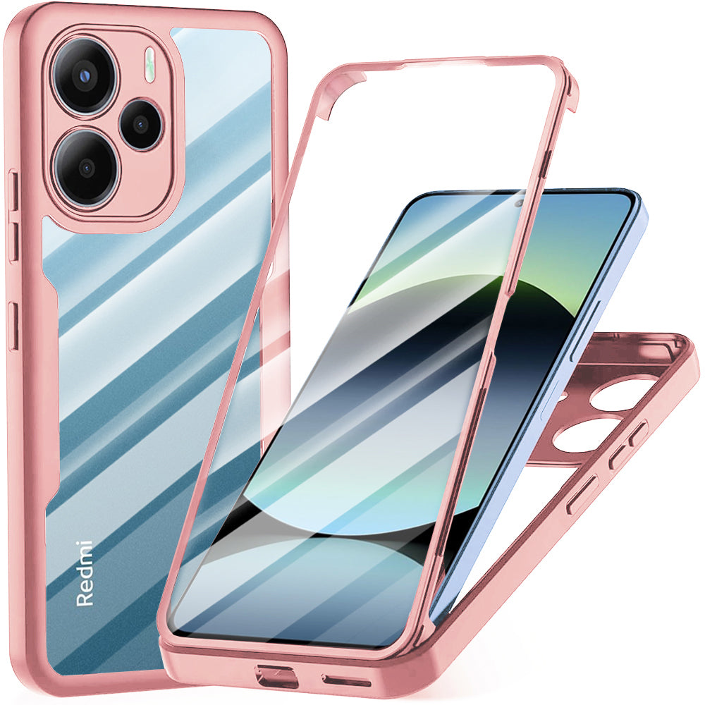 Kuori Xiaomi Redmi Note 14 4G:lle (Standard), Techsuit, ColorVerse 360, Vaaleanpunainen