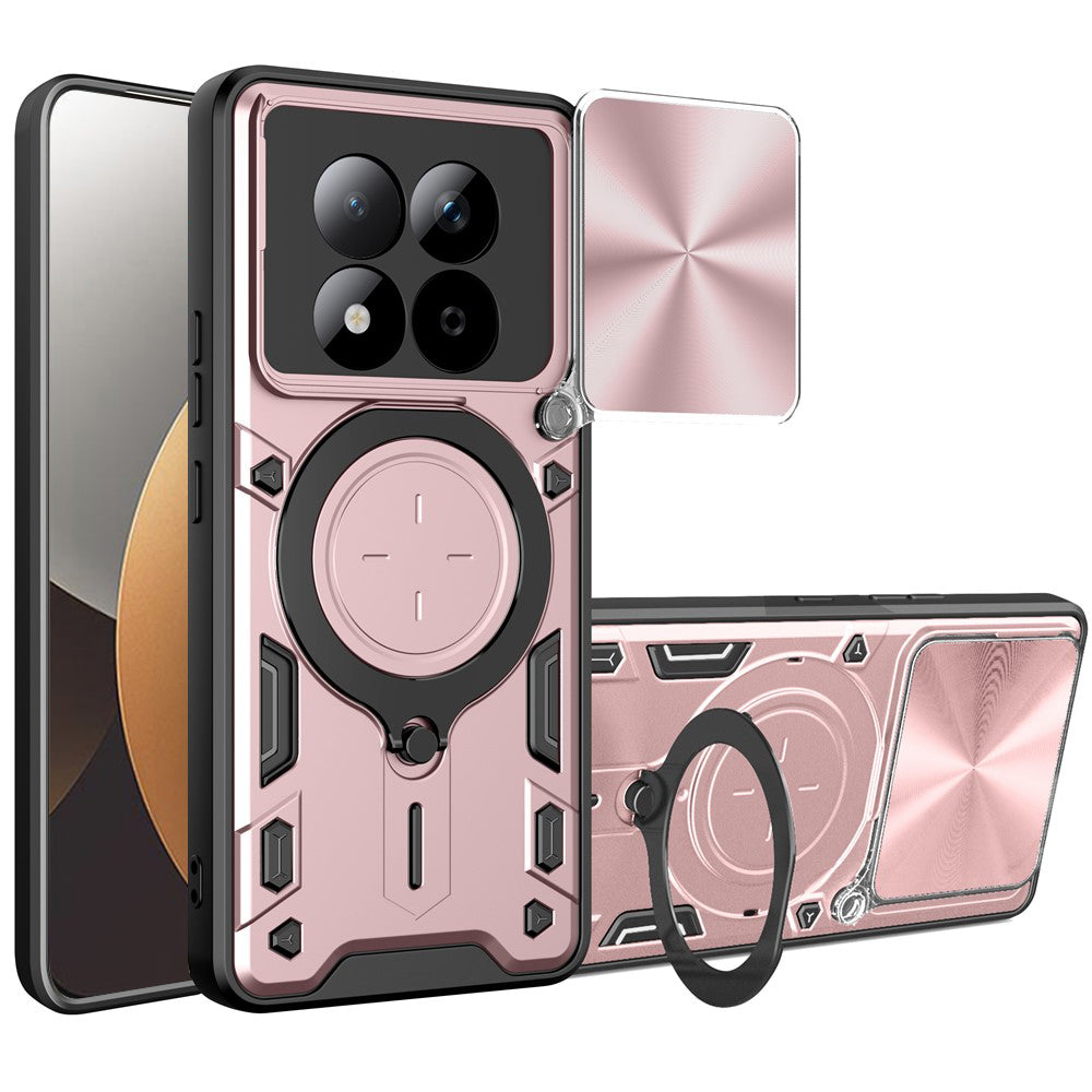 Suojakotelo Xiaomi Redmi Note 15 Pro 5G:lle, Techsuit, CamGuard Pro, Kultainen Vaaleanpunainen