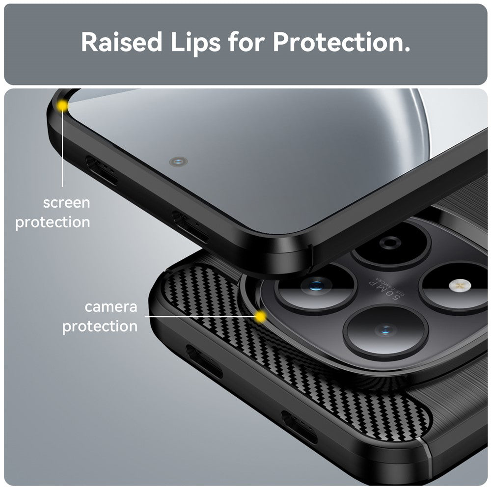 Suojakotelo Xiaomi Redmi Note 15 Pro 5G:lle, Techsuit, Carbon, Musta