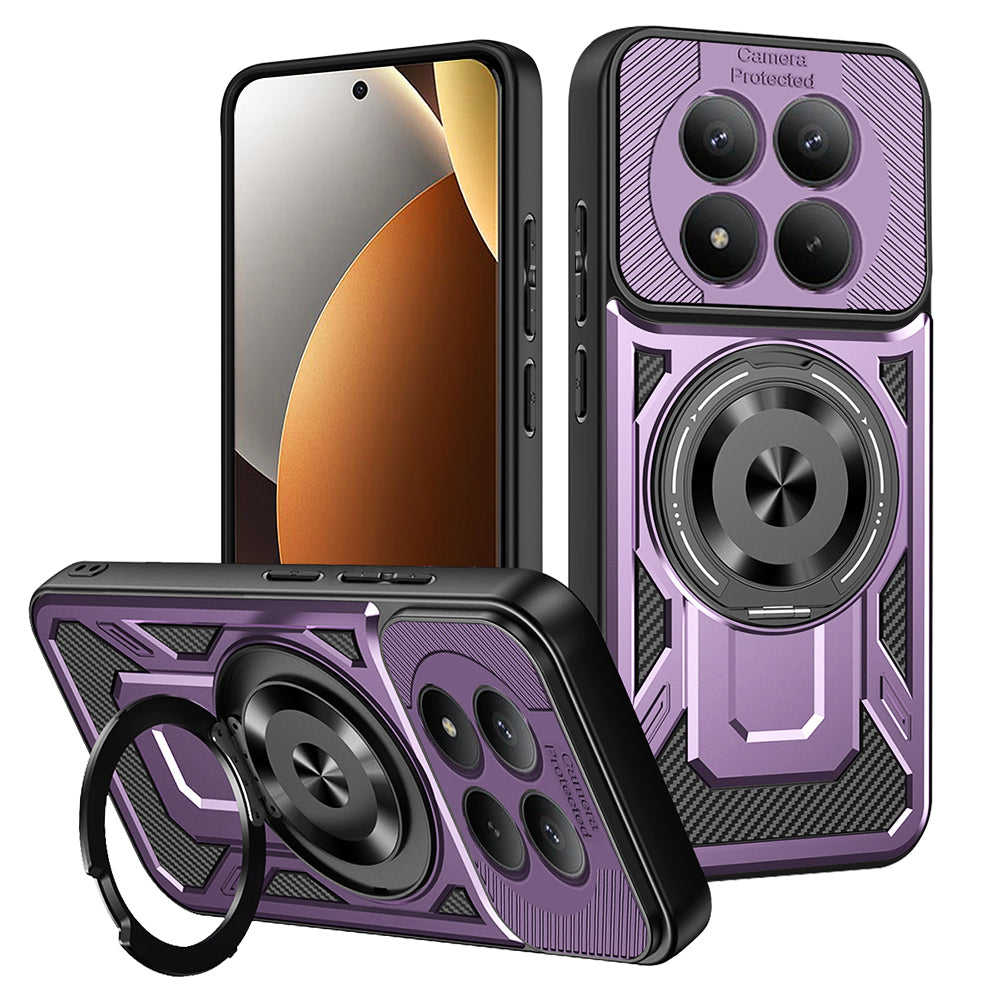 Suojakotelo Xiaomi Redmi Note 15 Pro 5G:lle, Techsuit, RuggedCam, Violetti