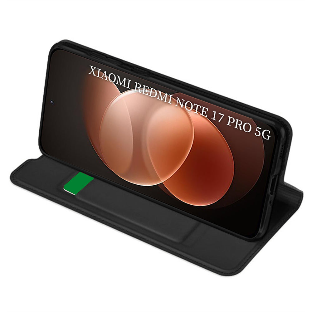 Kuori Xiaomi Redmi Note 17 Pro:lle, Techsuit, Magskin Book, Musta