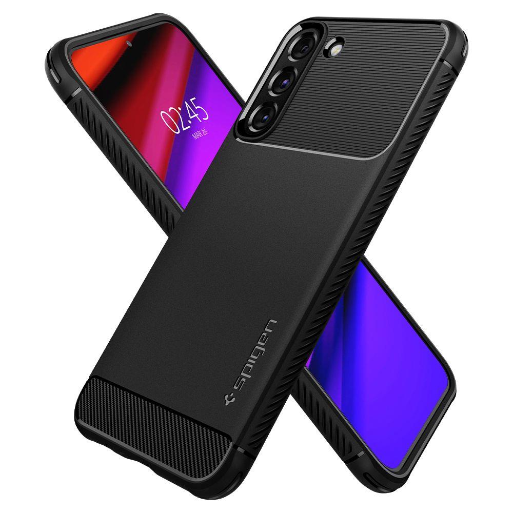 Kotelo Samsung Galaxy S22 5G S901, Spigen, rugged armor, musta ACS03986