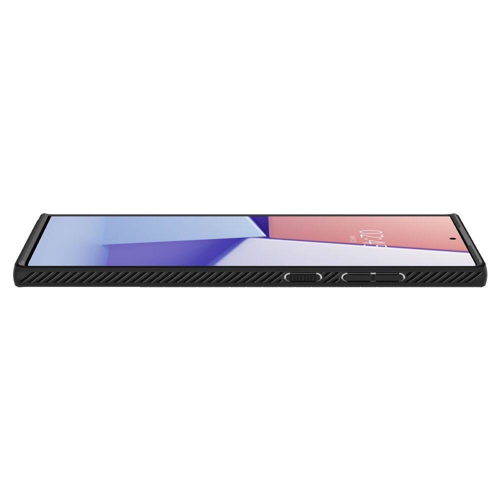 Kotelo Samsung Galaxy S22 Ultra 5G S908, Spigen, Liquid Air Matte, musta ACS03915