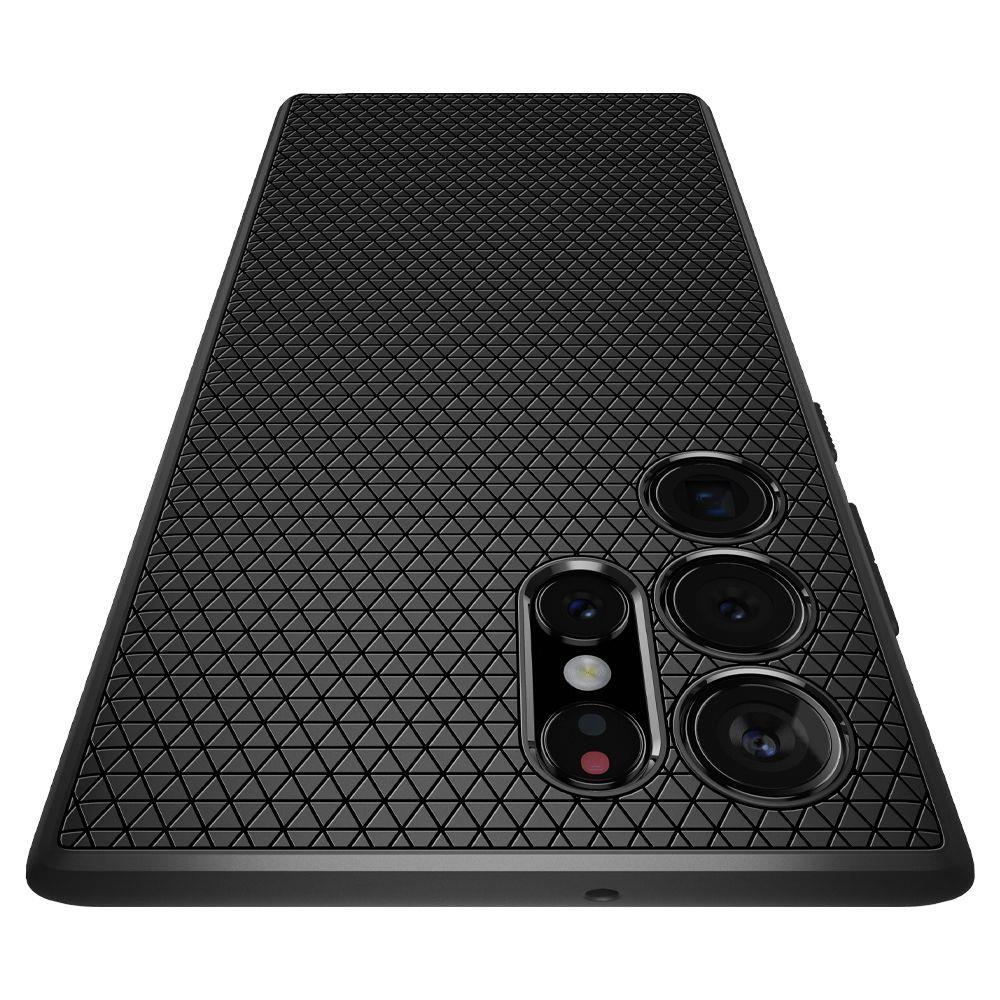 Kotelo Samsung Galaxy S22 Ultra 5G S908, Spigen, Liquid Air Matte, musta ACS03915