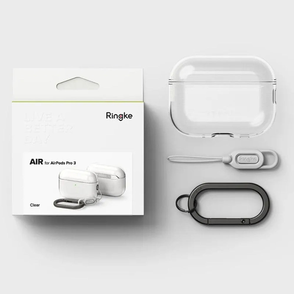 Ringke Air -suojakotelo Apple AirPods Pro 3:lle, Läpinäkyvä