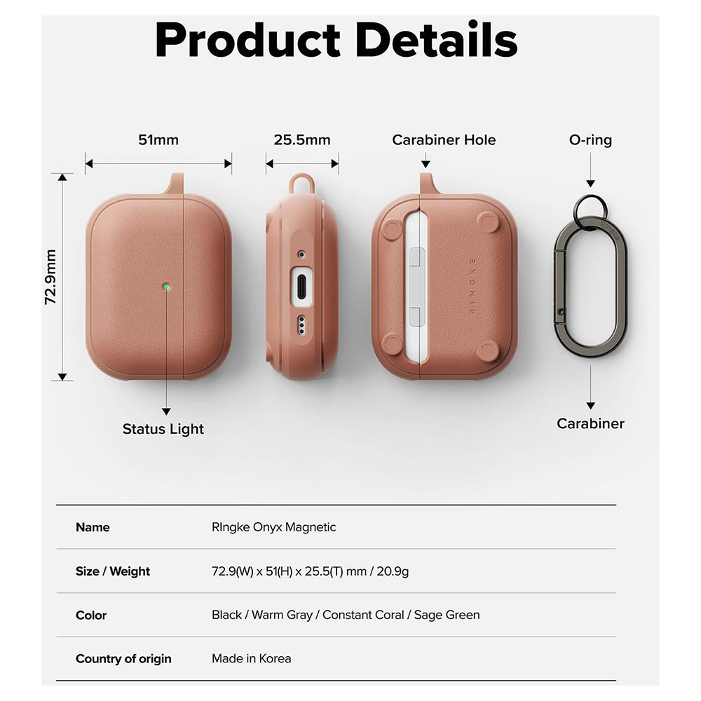 Ringke Onyx Magneettinen Kuori Apple AirPods Pro 3:lle, Pronssi