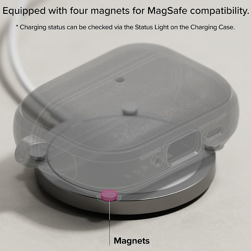 Ringke Onyx Magneettinen suojakuori Apple AirPods Pro 3:lle, Harmaa