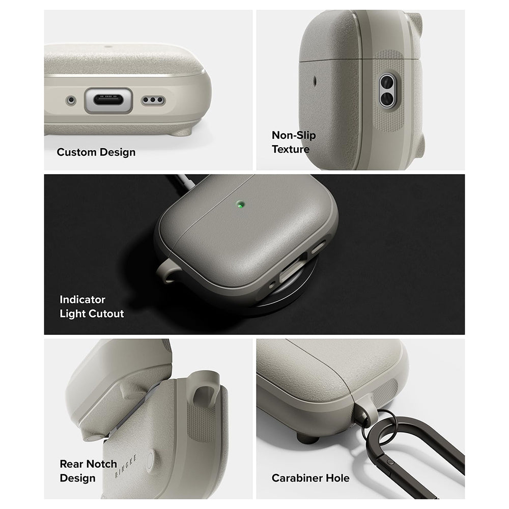 Ringke Onyx Magneettinen suojakuori Apple AirPods Pro 3:lle, Harmaa