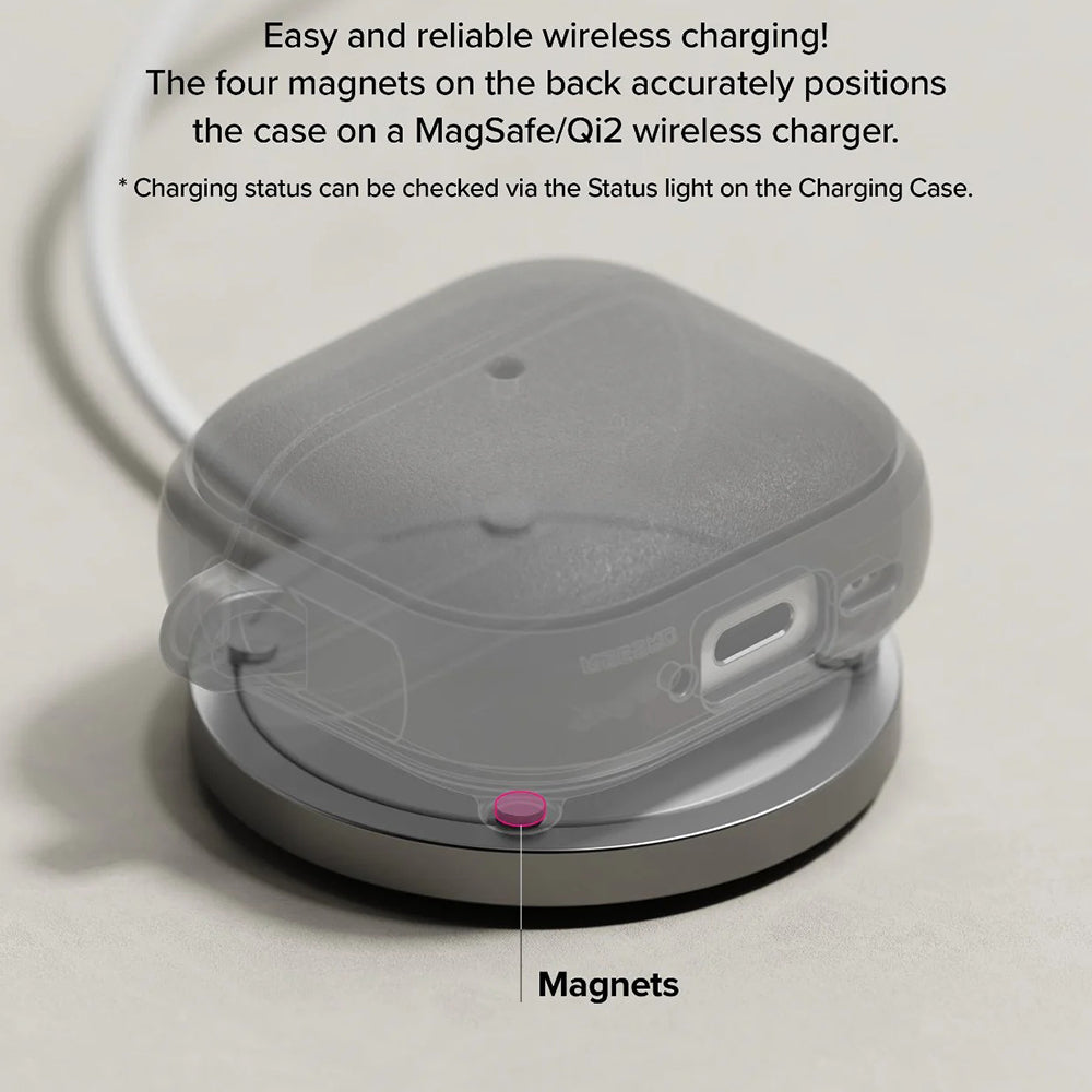 Ringke Onyx Magneettikotelo Apple AirPods 4:lle, Harmaa