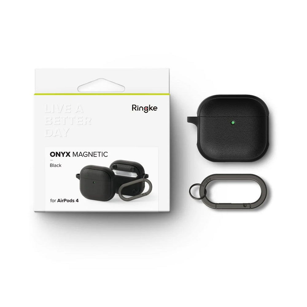 Ringke Onyx Magneettikotelo Apple AirPods 4:lle, Harmaa