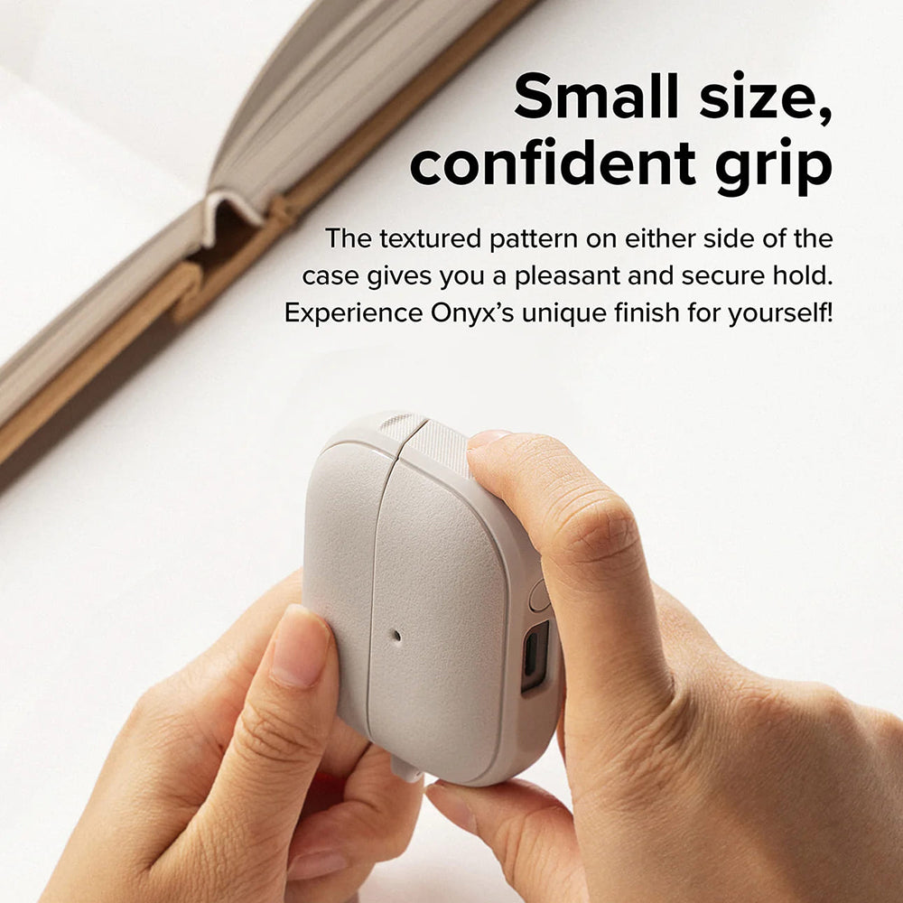 Ringke Onyx Magnetic -kuori Samsung Galaxy Buds3 FE / Buds3 Pro / Buds3, harmaa