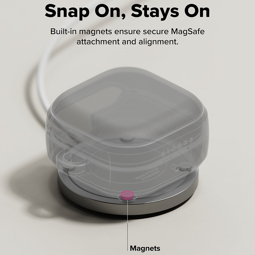 Ringke Onyx Magnetic -kotelo Samsung Galaxy Buds4 / Buds4 Prolle, Musta