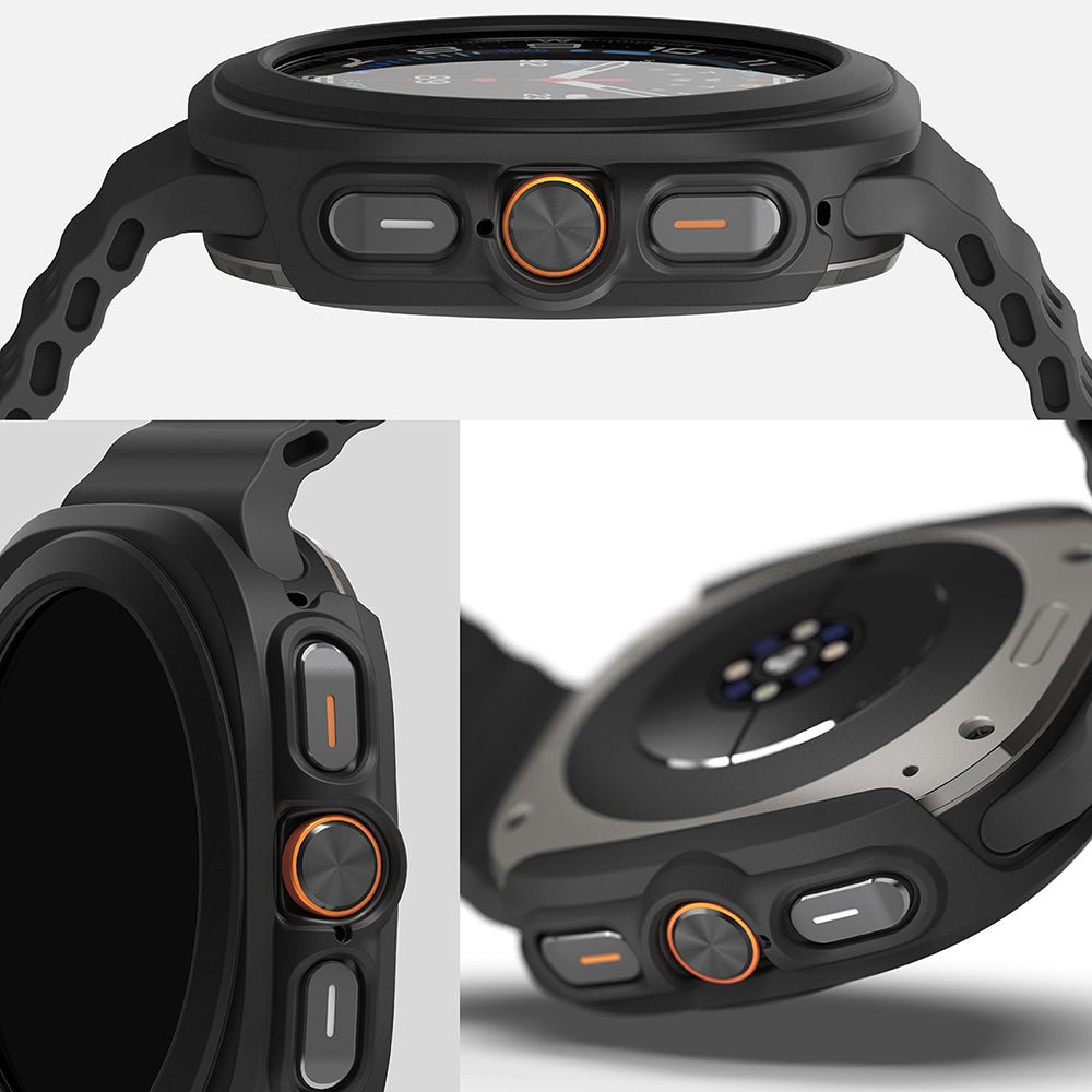 Ringke Slim -kuori Samsung Galaxy Watch Ultra -kellolle, mattamusta