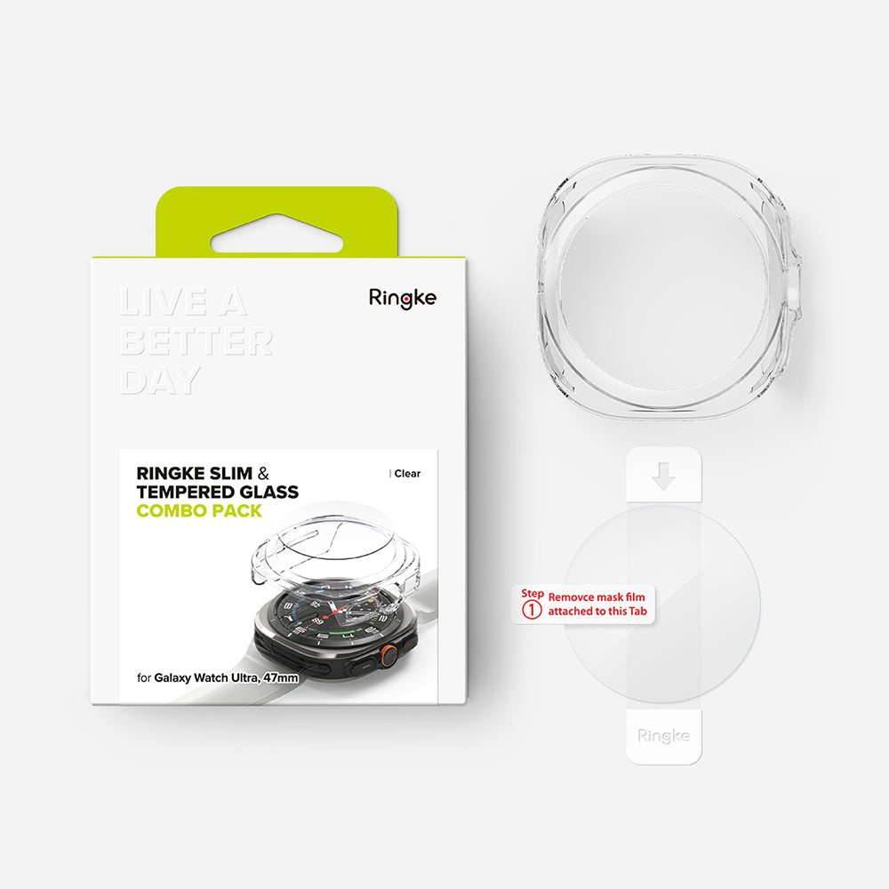 Ringke Slim -kuori Samsung Galaxy Watch Ultra -älykellolle, läpinäkyvä