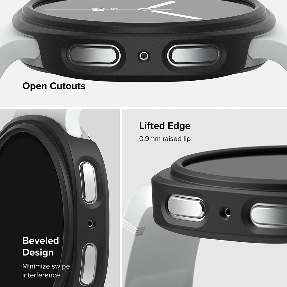 Ringke Slim -kuori Samsung Galaxy Watch8 40 mm:lle, 2 kappaleen setti, mattamusta
