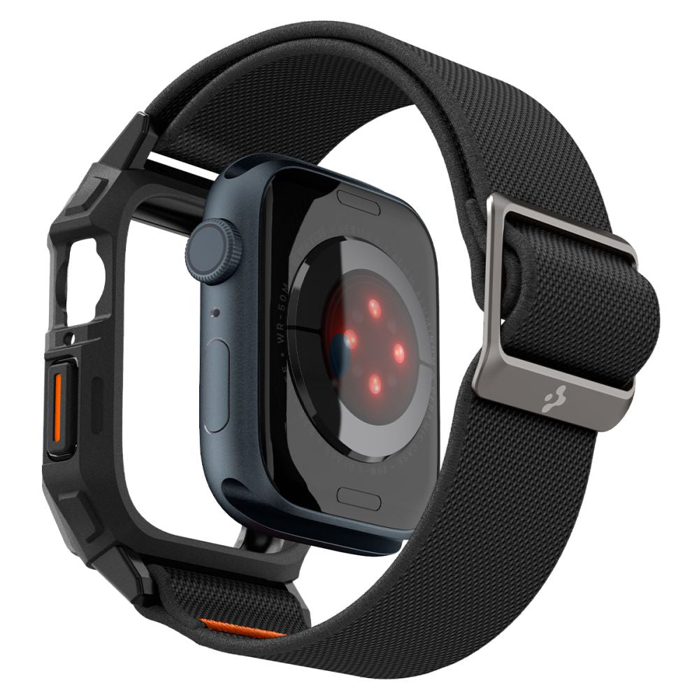 Spigen Lite Fit Pro -kotelo Apple Watch 44mm Seriesille, Mattamusta ACS07103