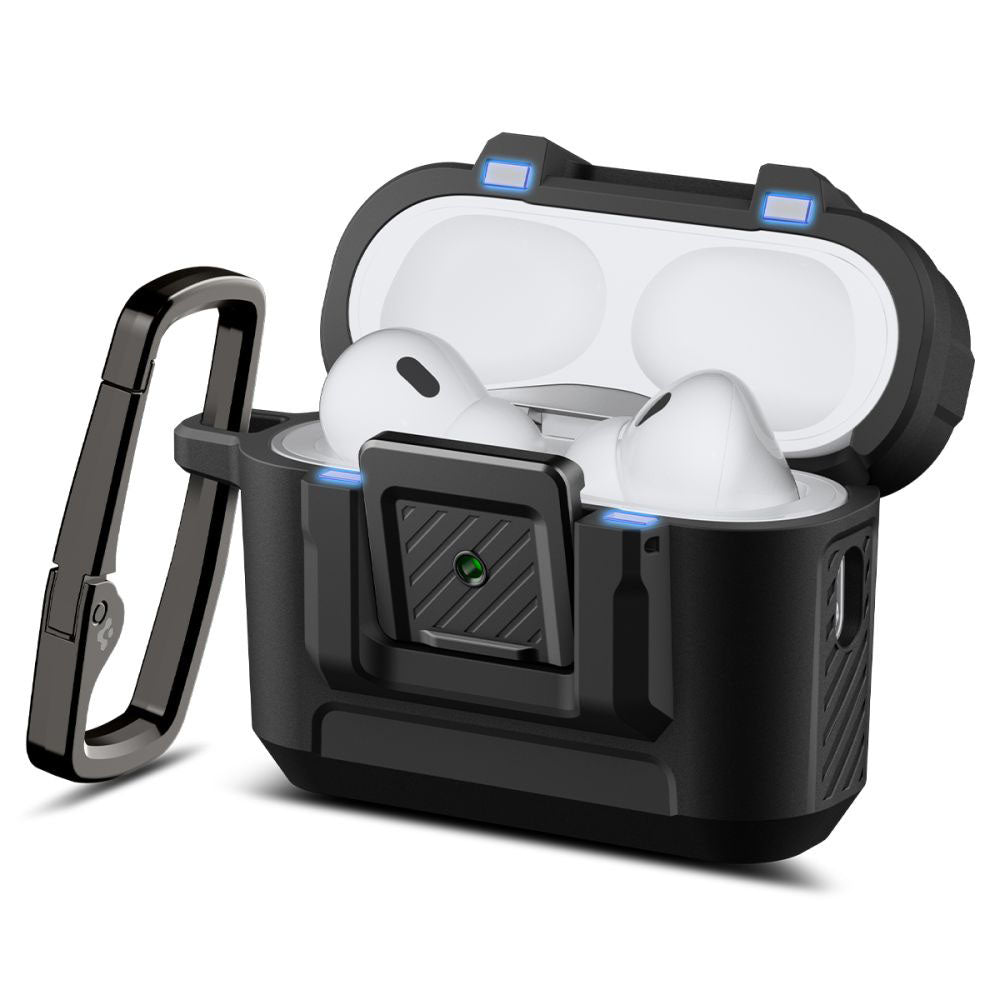 Spigen Lock Fit -suojakotelo Apple AirPods Pro 3:lle, Mattamusta ACS09825