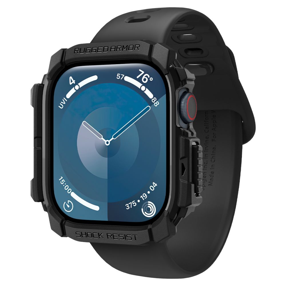 Spigen Rugged Armor -suojakotelo Apple Watch Series 10 / 11 42mm, Musta ACS08585