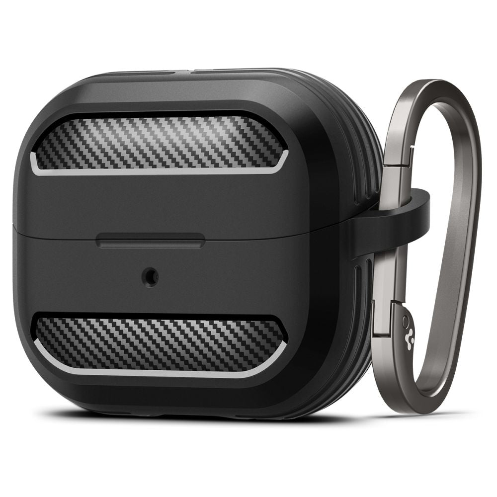 Spigen Rugged Armor -suojakotelo Samsung Galaxy Buds3 FE / Buds3 Pro / Buds3 -kuulokkeille, Musta ACS08330