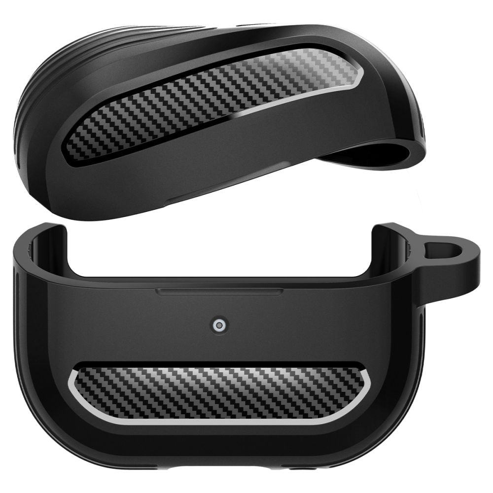 Spigen Rugged Armor -suojakotelo Samsung Galaxy Buds3 FE / Buds3 Pro / Buds3 -kuulokkeille, Musta ACS08330