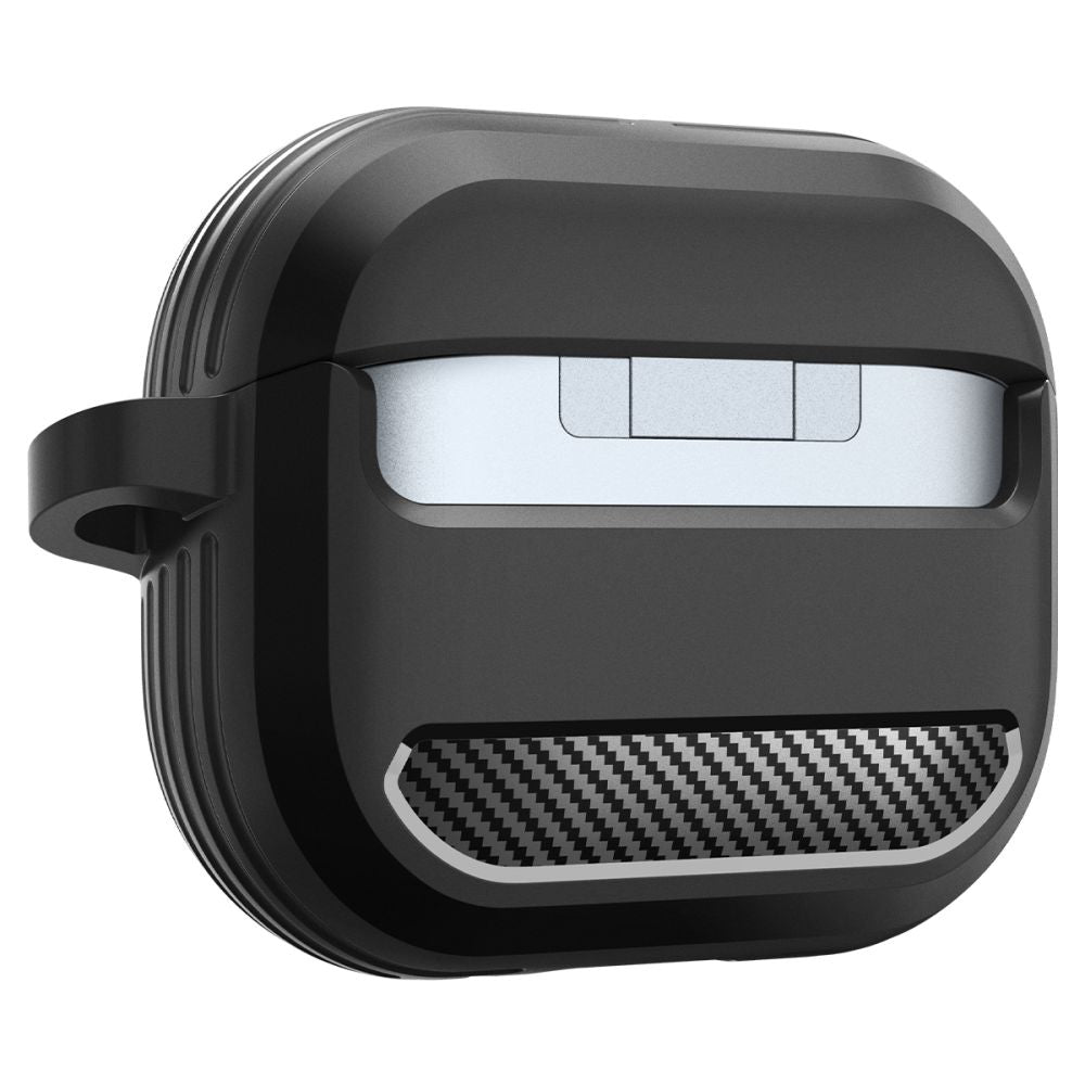 Spigen Rugged Armor -suojakotelo Samsung Galaxy Buds3 FE / Buds3 Pro / Buds3 -kuulokkeille, Musta ACS08330