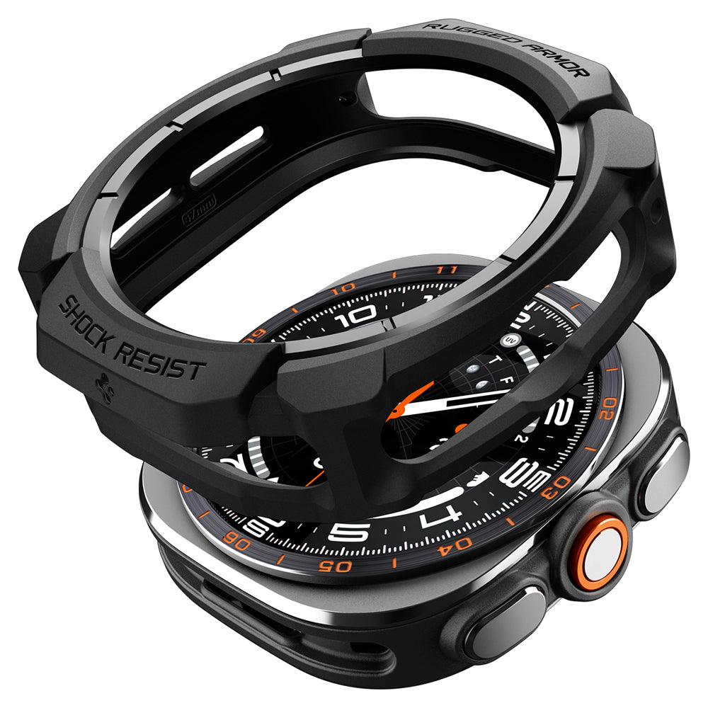 Spigen Rugged Armor -kuori Samsung Galaxy Watch Ultra2:lle, mattamusta ACS11611
