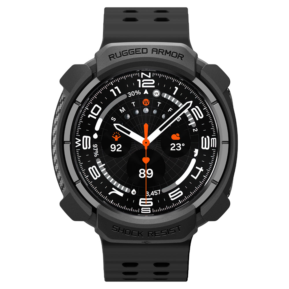 Spigen Rugged Armor -kuori Samsung Galaxy Watch Ultra2:lle, mattamusta ACS11611
