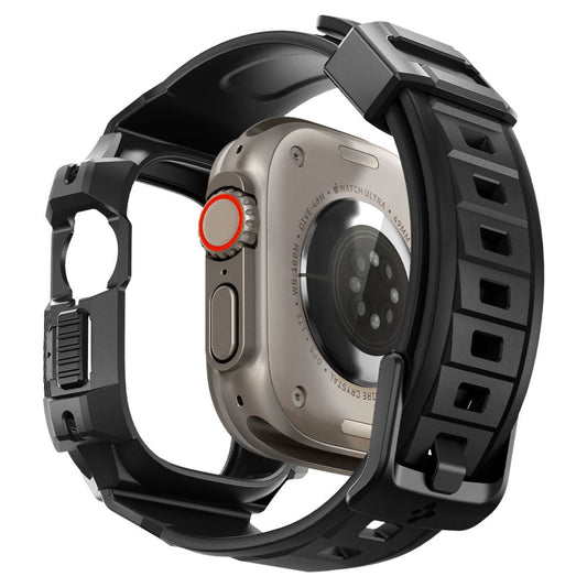Spigen Rugged Armor Pro -suojakotelo Apple Watch Ultra Series -sarjalle, Musta