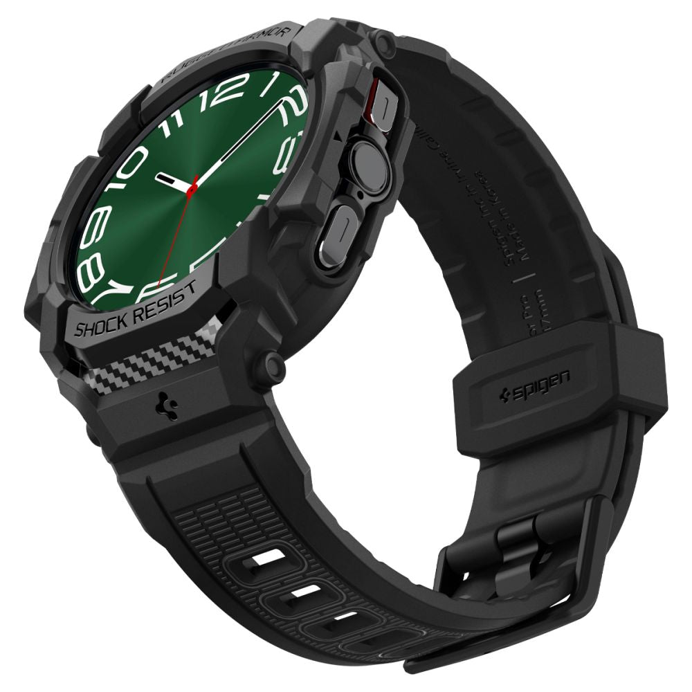 Spigen Rugged Armor Pro -kuori Samsung Galaxy Watch Ultra -kellolle, musta ACS08427