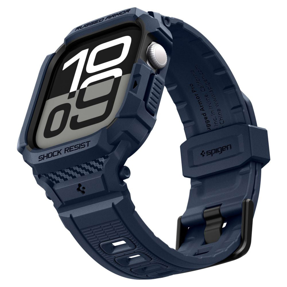Spigen Rugged Armor Pro V2 -suojakotelo Apple Watch Series 10 / 11 42mm, laivastonsininen ACS10495