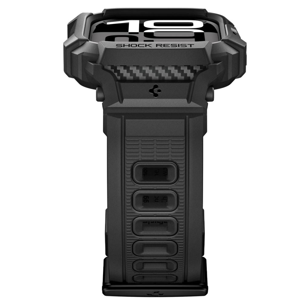 Spigen Rugged Armor Pro V2 -suojakotelo Apple Watch Series 10 / 11 42mm, Mattamusta ACS10494