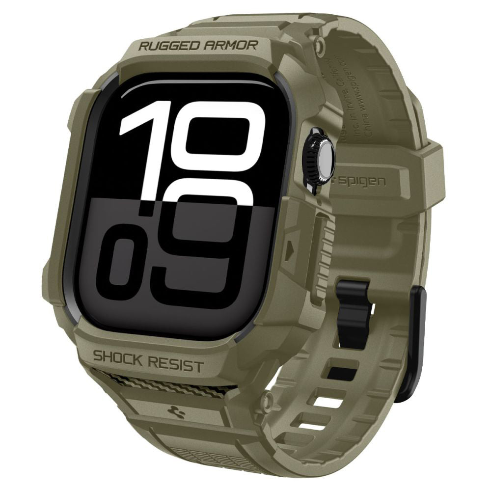 Spigen Rugged Armor Pro V2 -suojakotelo Apple Watch Series 10 / 11 46mm, Khaki