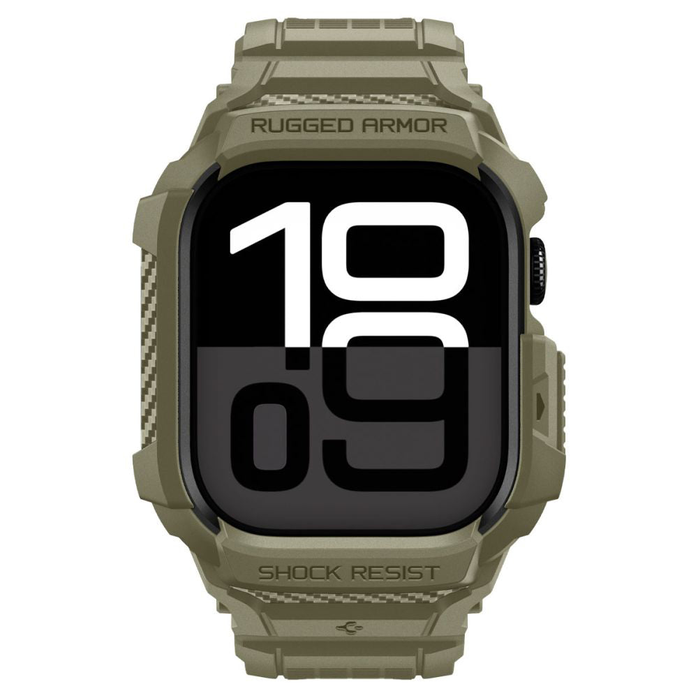 Spigen Rugged Armor Pro V2 -suojakotelo Apple Watch Series 10 / 11 46mm, Khaki
