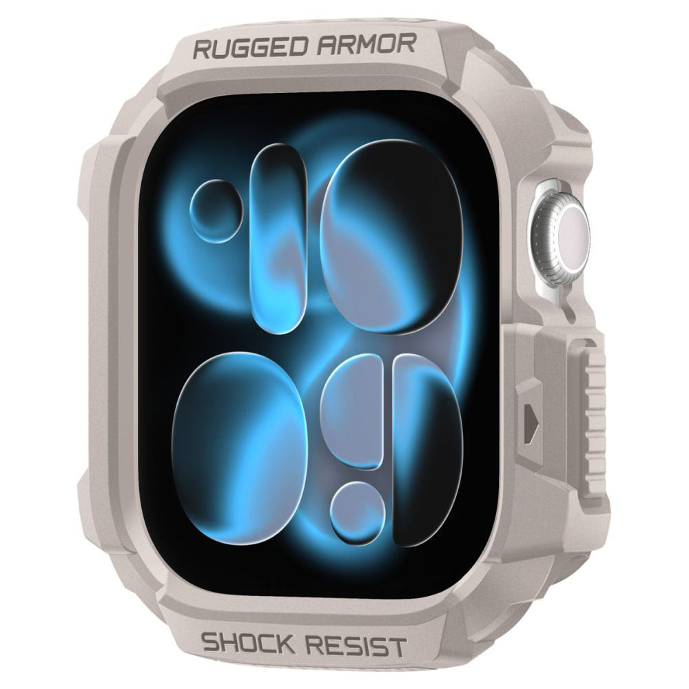 Spigen Rugged Armor V2 -suojakotelo Apple Watch Series 10 / 11 42mm, Beige ACS10493