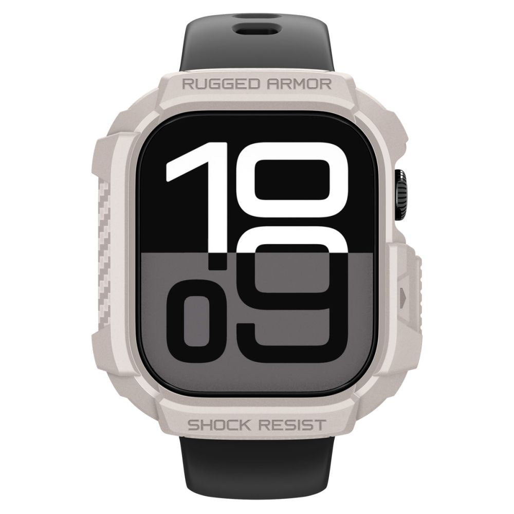 Spigen Rugged Armor V2 -suojakotelo Apple Watch Series 10 / 11 42mm, Beige ACS10493