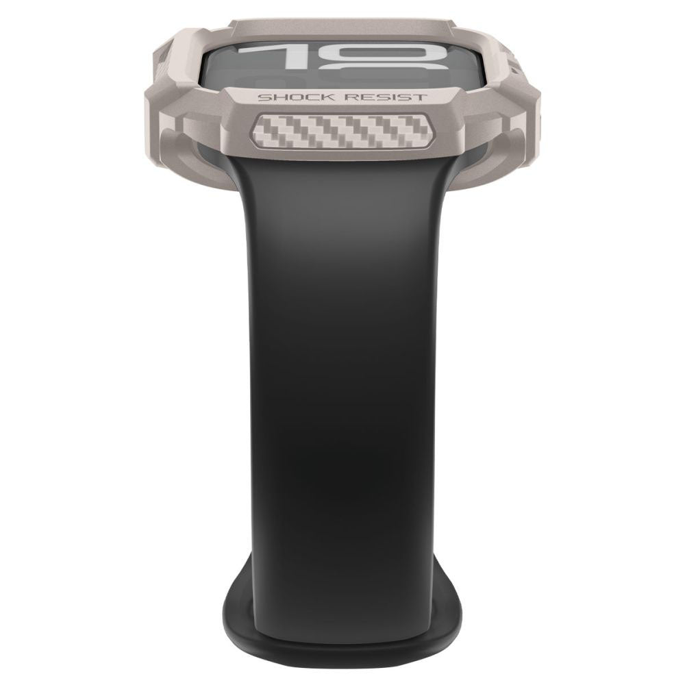 Spigen Rugged Armor V2 -suojakotelo Apple Watch Series 10 / 11 42mm, Beige ACS10493
