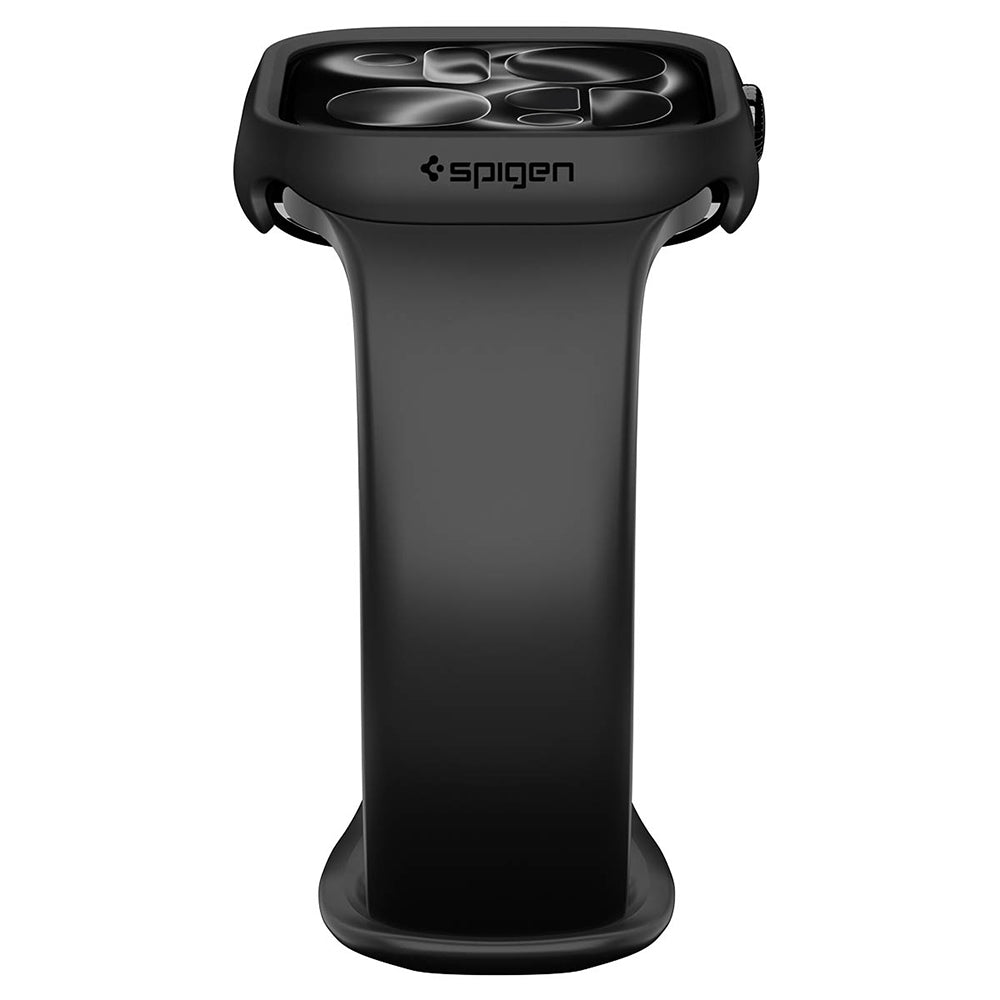 Spigen Thin Fit -kuori Apple Watch 12 42mm:lle, Musta ACS11880