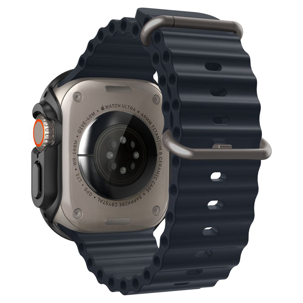 Spigen Thin Fit -kotelo Apple Watch Ultra Seriesille, Musta ACS05458