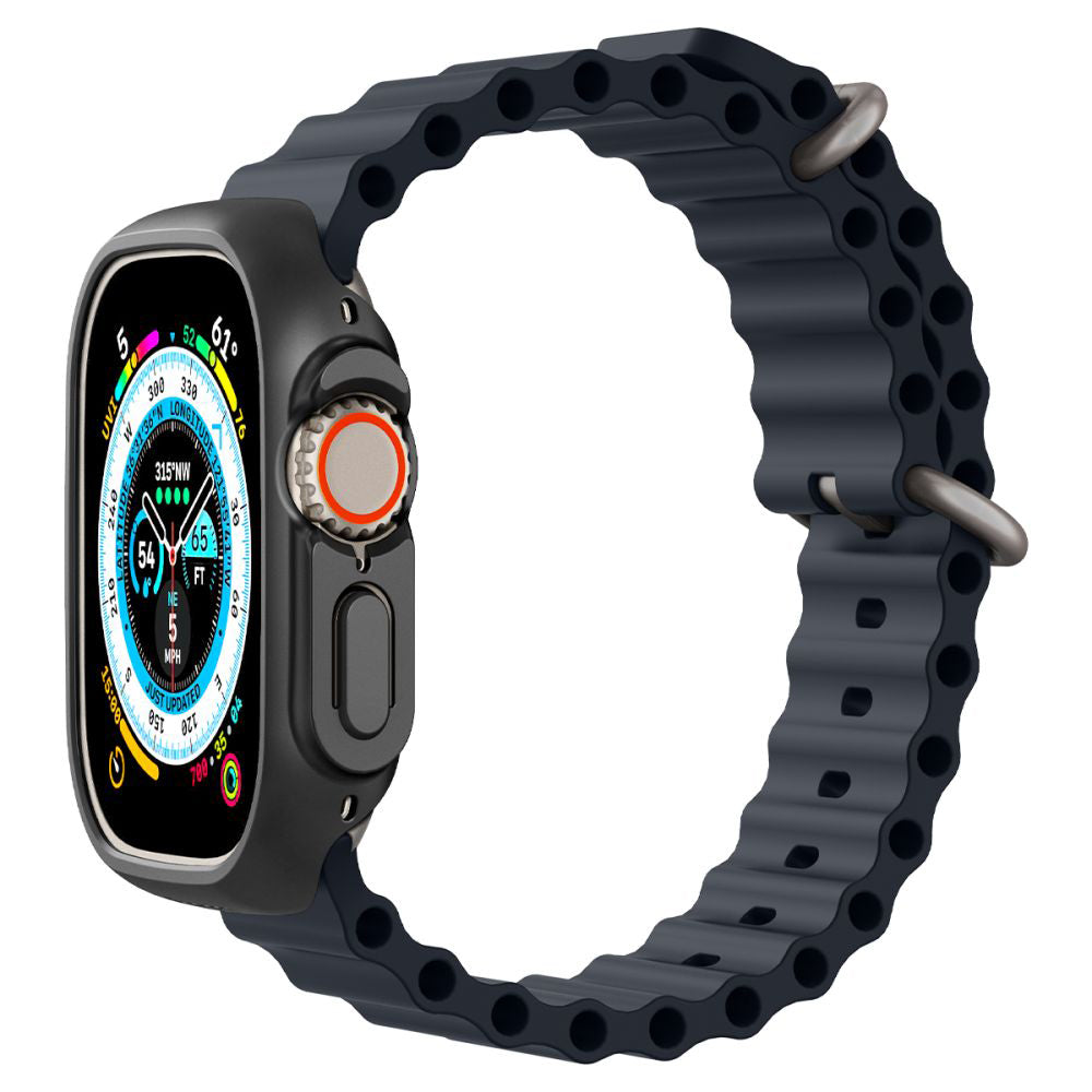 Spigen Thin Fit -kotelo Apple Watch Ultra Seriesille, Musta ACS05458