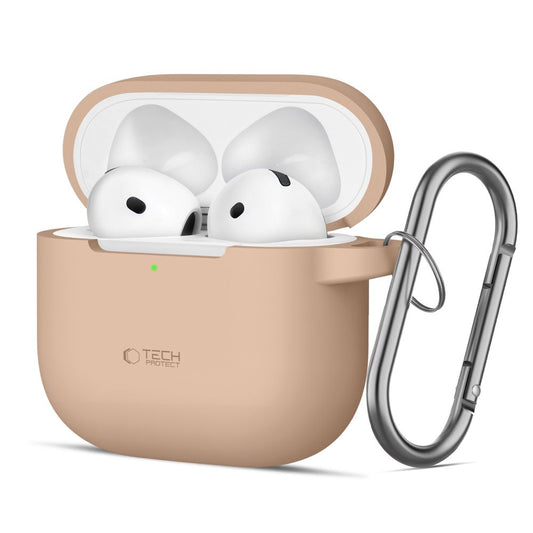 Tech-Protect Silicone Hook Case for Apple AirPods 4, Beige
