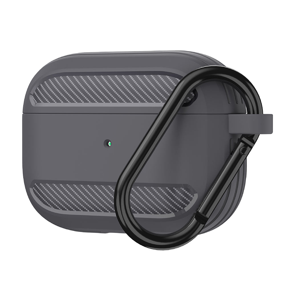 Techsuit Carbon -kuori Apple AirPods 3:lle, harmaa