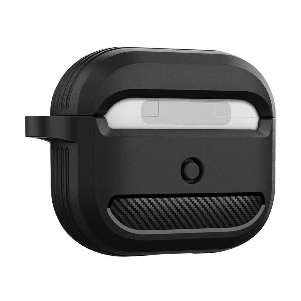 Techsuit Carbon -kuori Apple AirPods 3:lle, harmaa