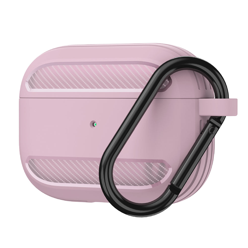 Techsuit Carbon -kuori Apple AirPods 3:lle, vaaleanpunainen
