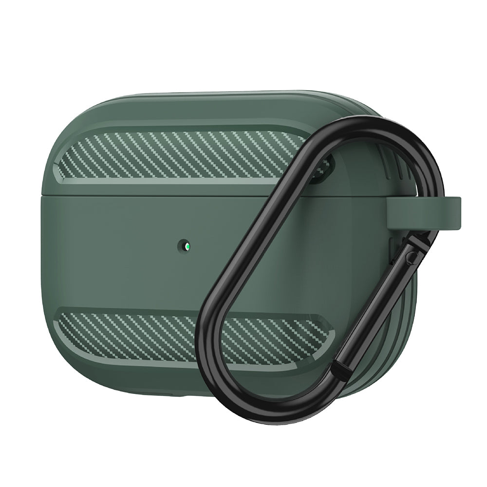 Techsuit Carbon -kuori Apple AirPods 3:lle, Vihreä