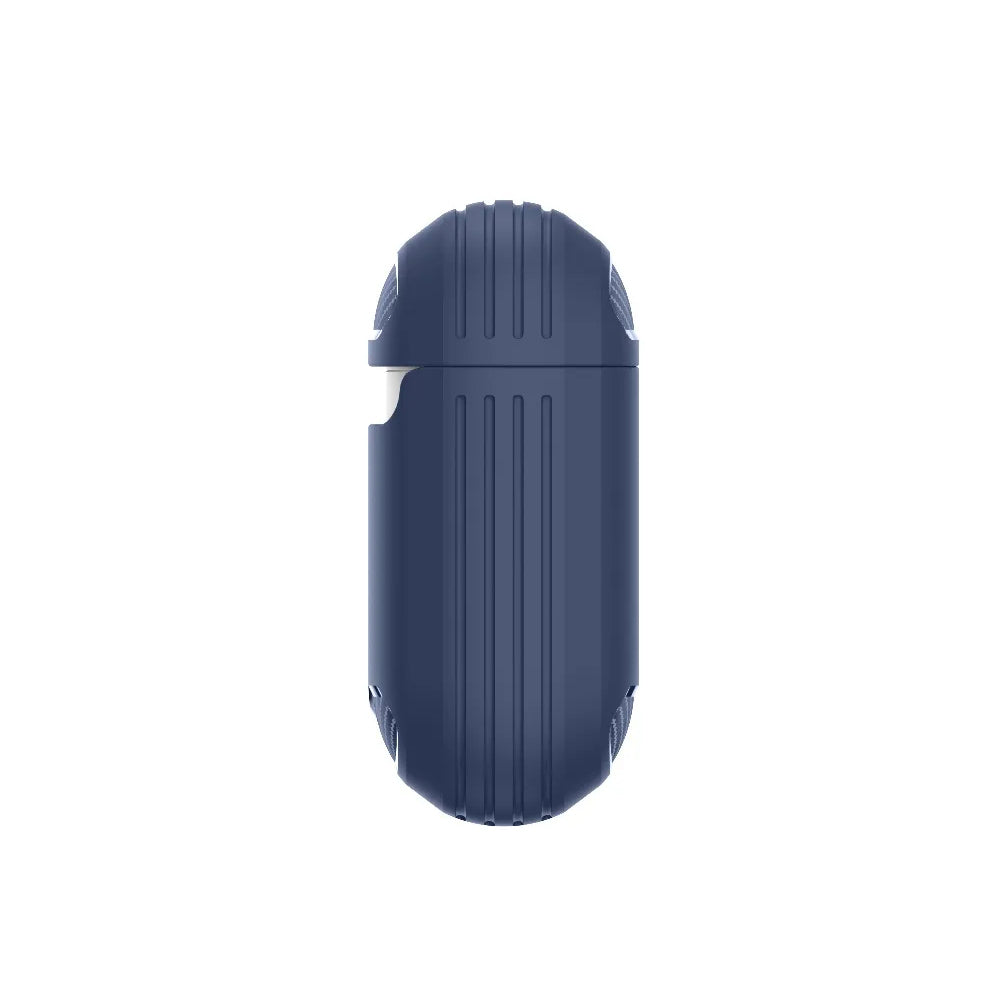 Techsuit Carbon -kuori Apple AirPods Gen 2 / Gen 1:lle, Laivastonsininen