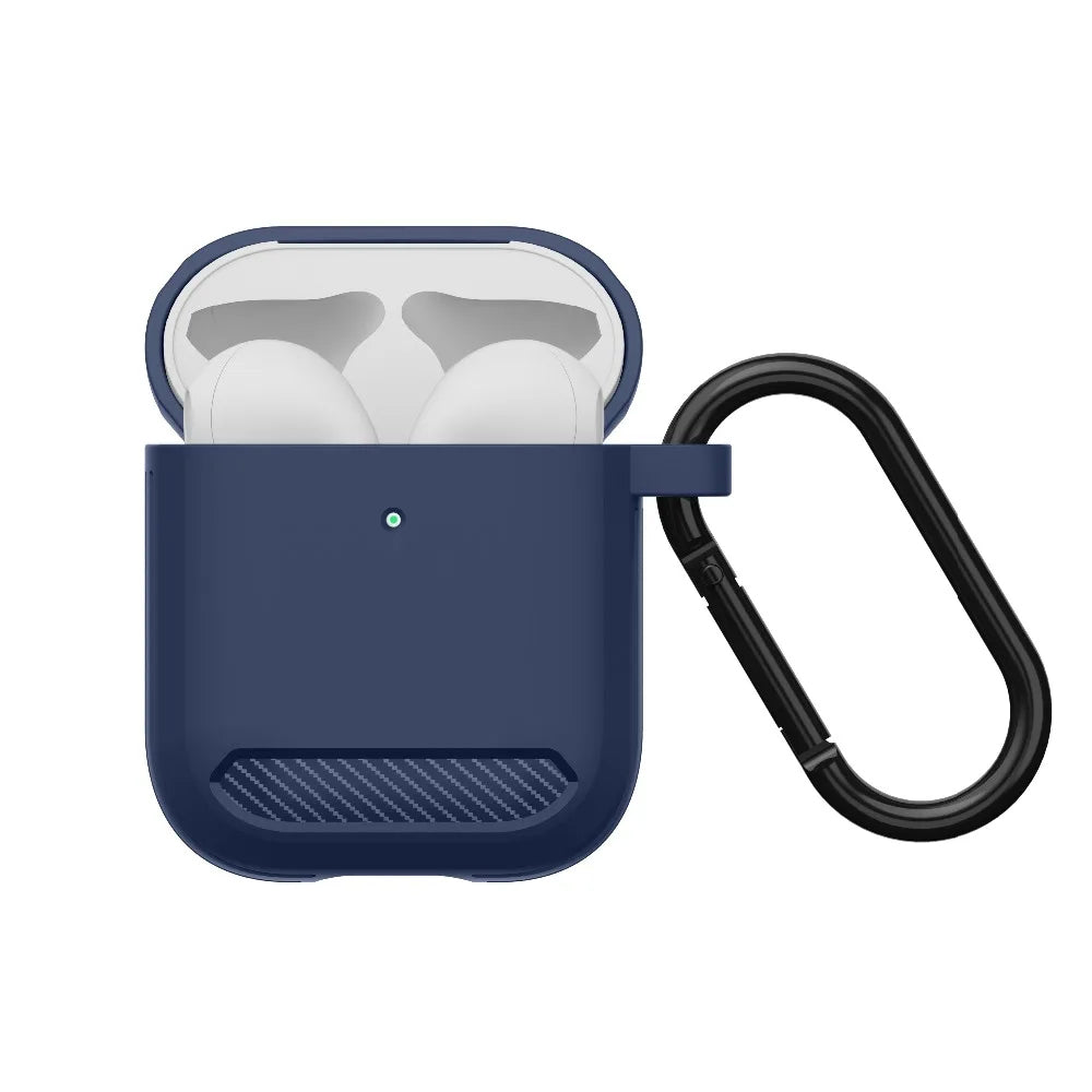 Techsuit Carbon -kuori Apple AirPods Gen 2 / Gen 1:lle, harmaa
