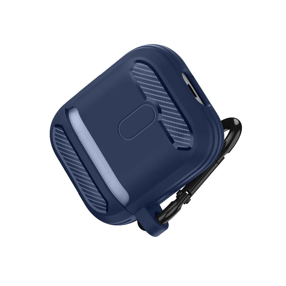 Techsuit Carbon -kuori Apple AirPods Gen 2 / Gen 1:lle, harmaa