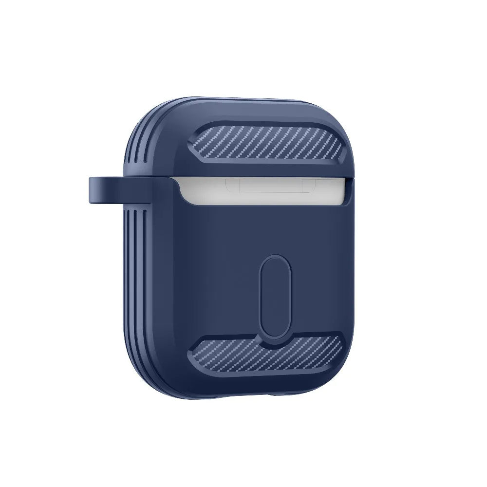 Techsuit Carbon -kuori Apple AirPods Gen 2 / Gen 1:lle, harmaa