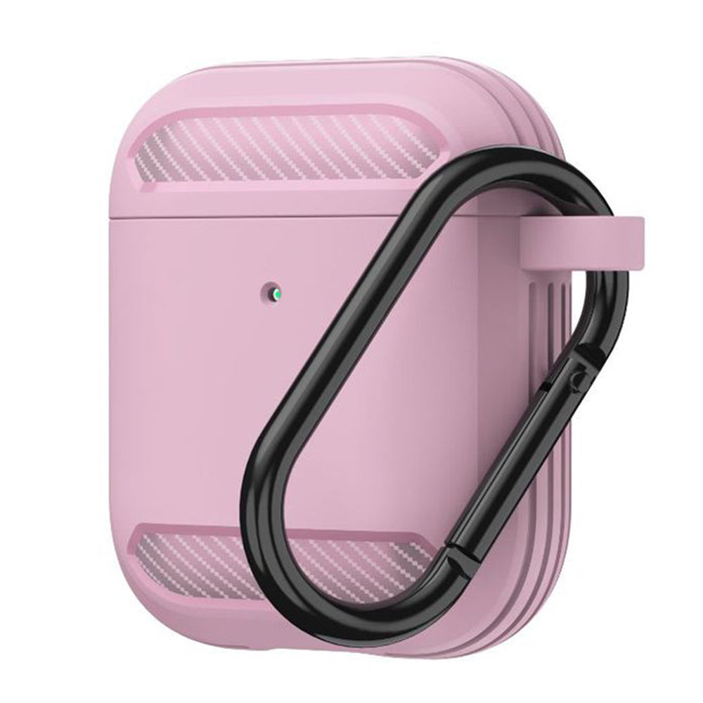 Techsuit Carbon -kuori Apple AirPods Gen 2 / Gen 1:lle, vaaleanpunainen